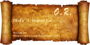 Obál Ruperta névjegykártya